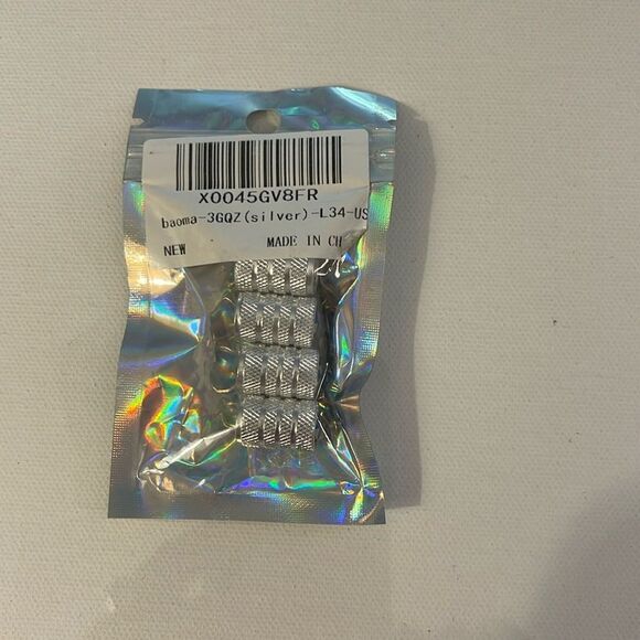 BMW Valve Stem Caps in Silver Set of 4 NWT - Picture 4 of 4